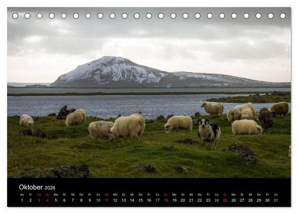 Produktbild: Island (Tischkalender 2026 DIN A5 quer), CALVENDO Monatskalender