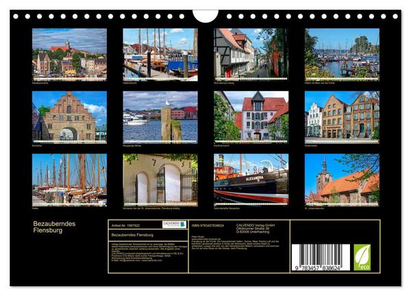 Produktbild: Bezauberndes Flensburg (Wandkalender 2026 DIN A4 quer), CALVENDO Monatskalender