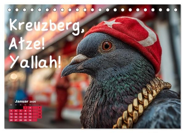 Produktbild: Freche Tauben - Lustiger Spr&uuml;chekalender mit Berliner Schnautze (Tischkalender 2026 DIN A5 quer), CALVENDO Monatskalender