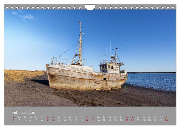 Produktbild: Wracks der Vergangenheit &ndash; Gestrandete Zeugen der Zeit (Wandkalender 2026 DIN A4 quer), CALVENDO Monatskalender