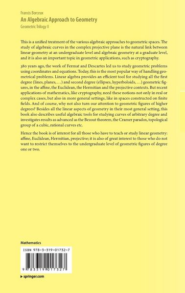Produktbild: An Algebraic Approach to Geometry