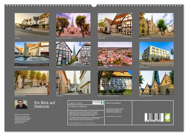 Produktbild: Ein Blick auf Delbr&uuml;ck (hochwertiger Premium Wandkalender 2026 DIN A2 quer), Kunstdruck in Hochglanz