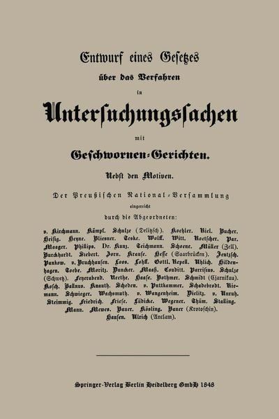 Produktbild: Entwurf eines Gesetzes &uuml;ber das Verfahren in Untersuchungssachen mit Geschwornen-Gerichten