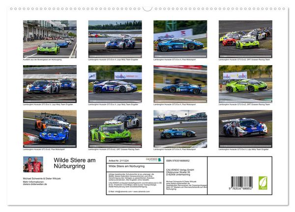 Produktbild: Wilde Stiere am N&uuml;rburgring (hochwertiger Premium Wandkalender 2026 DIN A2 quer), Kunstdruck in Hochglanz