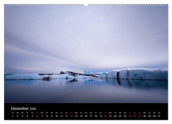 Produktbild: Island - Wundervolle Landschaften (hochwertiger Premium Wandkalender 2026 DIN A2 quer), Kunstdruck in Hochglanz
