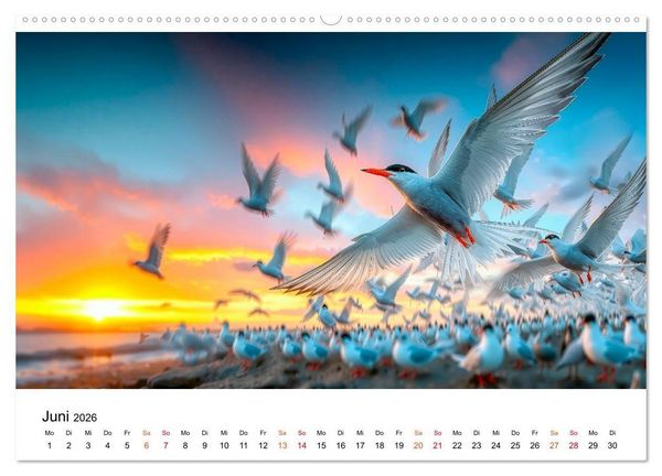 Produktbild: Seeschwalben - Meister der L&uuml;fte (Wandkalender 2026 DIN A2 quer), CALVENDO Monatskalender