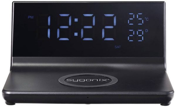 Produktbild: Sygonix Ladestation 15W Alarm Clock with Wireless Charger SY-5459860