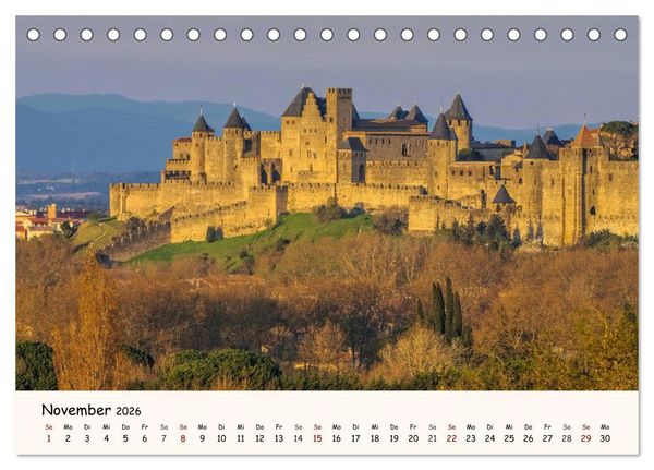 Produktbild: Cite von Carcassonne - Zeitreise ins Mittelalter (Tischkalender 2026 DIN A5 quer), CALVENDO Monatskalender