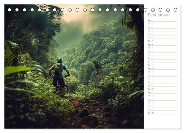 Produktbild: Mit dem Mountainbike durch die Welt (Tischkalender 2026 DIN A5 quer), CALVENDO Monatskalender