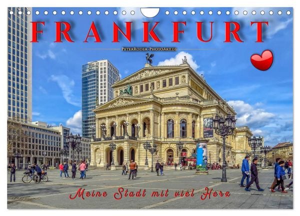 Produktbild: Frankfurt - meine Stadt mit viel Herz (Wandkalender 2026 DIN A4 quer), CALVENDO Monatskalender