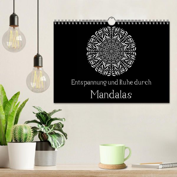 Produktbild: Entspannung und Ruhe durch Mandalas (Wandkalender 2026 DIN A4 quer), CALVENDO Monatskalender
