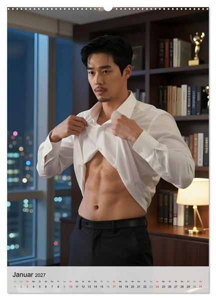 Produktbild: Echte Kerle &ndash; K-Drama Stil (hochwertiger Premium Wandkalender 2027 DIN A2 hoch), Kunstdruck in Hochglanz