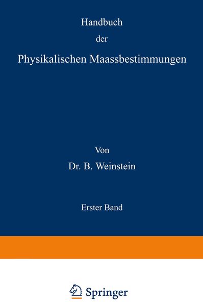 Produktbild: Handbuch der Physikalischen Maassbestimmungen