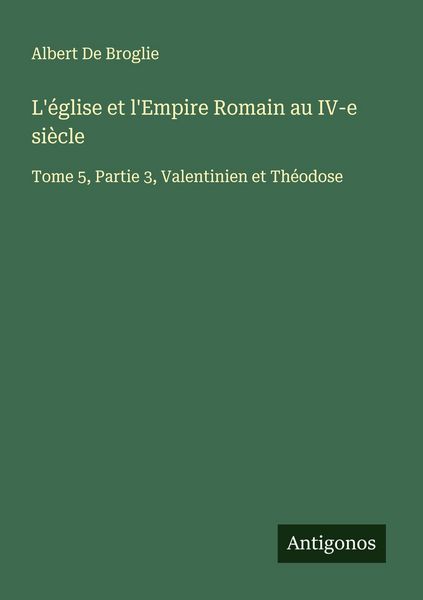 Produktbild: L'&eacute;glise et l'Empire Romain au IV-e si&egrave;cle