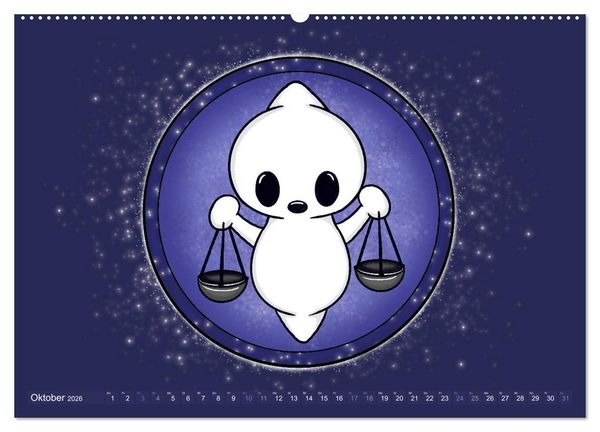 Produktbild: Geister Sternzeichen (Wandkalender 2026 DIN A2 quer), CALVENDO Monatskalender