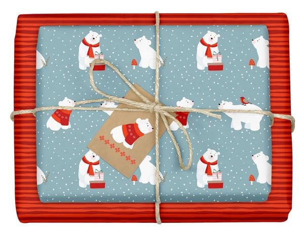 Produktbild: Geschenkpapier Set Weihnachten: Eisb&auml;r (f&uuml;r Kinder)