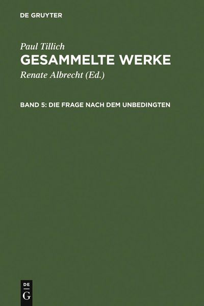 Produktbild: Die Frage nach dem Unbedingten