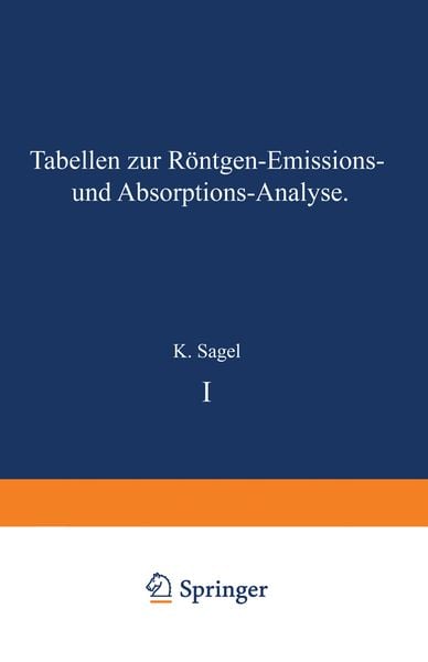 Produktbild: Tabellen zur R&ouml;ntgen-Emissions- und Absorptions-Analyse
