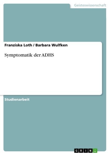 Produktbild: Symptomatik der ADHS
