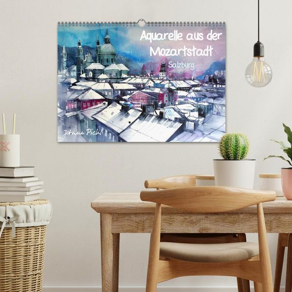 Produktbild: Aquarelle aus der Mozartstadt Salzburg (Wandkalender 2026 DIN A3 quer), CALVENDO Monatskalender
