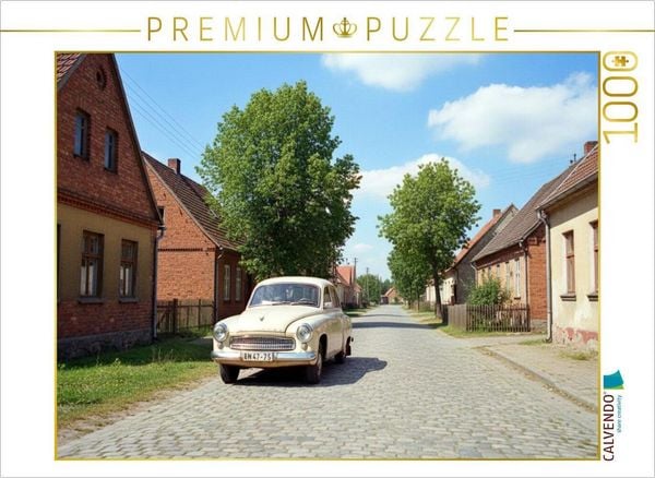 CALVENDO Puzzle Wartburg in Brandenburg in der DDR | 1000 Teile Lege-Größe 64x48cm Foto-Puzzle für glückliche Stunden
