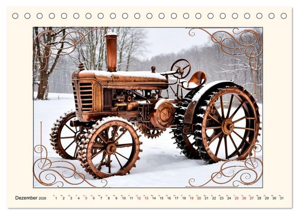 Produktbild: Steampunk Traktoren (Tischkalender 2026 DIN A5 quer), CALVENDO Monatskalender