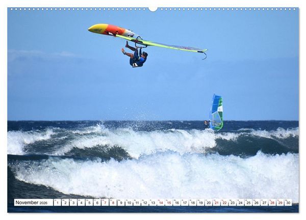 Produktbild: Funsport Windsurfen (hochwertiger Premium Wandkalender 2026 DIN A2 quer), Kunstdruck in Hochglanz
