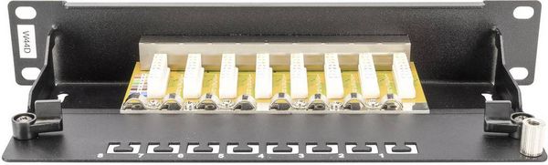 Produktbild: Digitus DN-91608S 8 Port Netzwerk-Patchpanel 254mm (10") CAT 6 1 HE Best&uuml;ckt