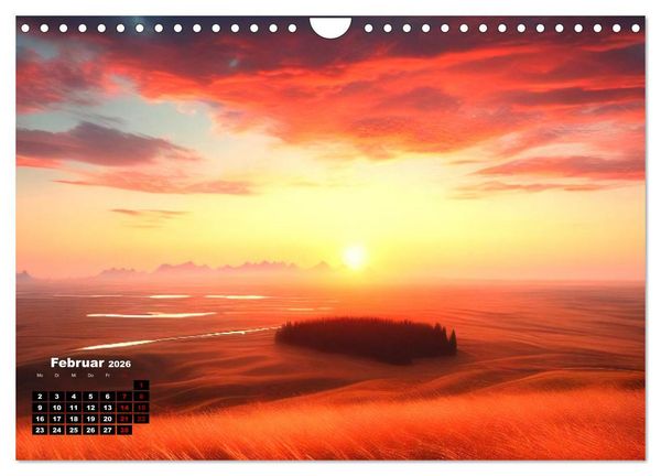 Produktbild: Pr&auml;rie Welten - Ein Kalender, der die Seele der Pr&auml;rie einf&auml;ngt. (Wandkalender 2026 DIN A4 quer), CALVENDO Monatskalender