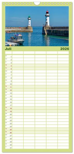 Produktbild: Familienplaner 2026 - Belle Ile en Mer - Ein bretonisches Paradies mit 5 Spalten (Wandkalender, 21 x 45 cm) CALVENDO