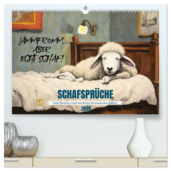 Produktbild: Schafspr&uuml;che (hochwertiger Premium Wandkalender 2026 DIN A2 quer), Kunstdruck in Hochglanz