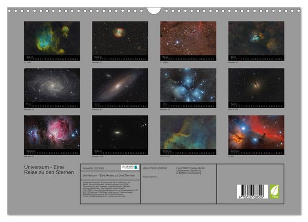 Produktbild: Universum - Eine Reise zu den Sternen (Wandkalender 2026 DIN A3 quer), CALVENDO Monatskalender