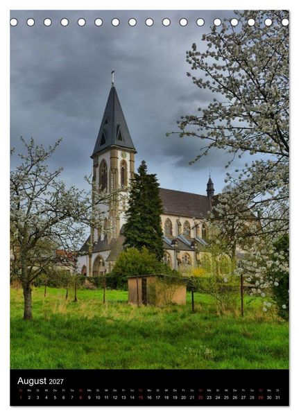 Produktbild: Sa(ar)krale Baukunst - Kirchenarchitektur im Saarland (Tischkalender 2027 DIN A5 hoch), CALVENDO Monatskalender