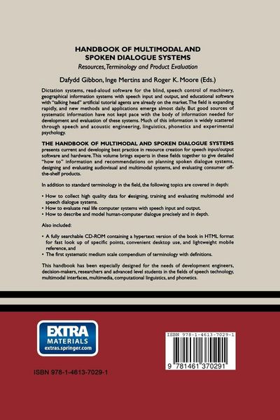 Produktbild: Handbook of Multimodal and Spoken Dialogue Systems
