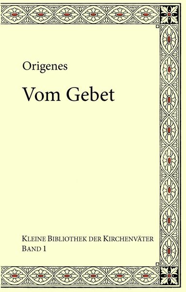 Produktbild: Origenes: Vom Gebet