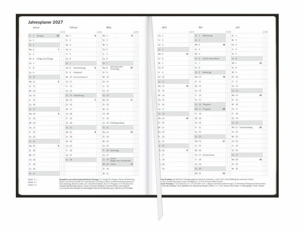 Produktbild: Terminer A5, Leder schwarz 2027
