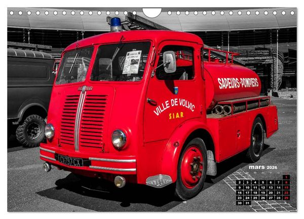 Produktbild: V&Eacute;HICULES de POMPIERS VINTAGE (Calendrier mural 2026 DIN A4 vertical), CALVENDO calendrier mensuel
