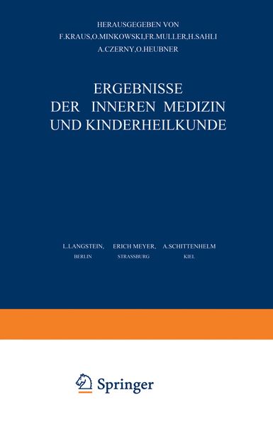 Produktbild: Ergebnisse der Inneren Medizin und Kinderheilkunde