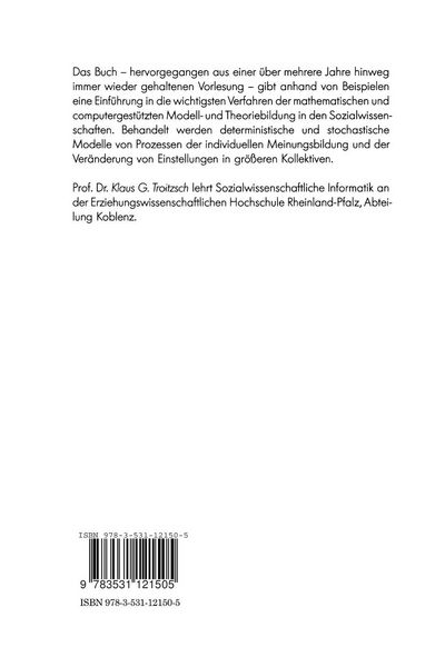 Produktbild: Modellbildung und Simulation in den Sozialwissenschaften