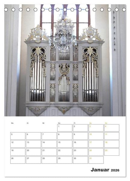 Produktbild: Orgeln zum Verlieben! (Tischkalender 2026 DIN A5 hoch), CALVENDO Monatskalender