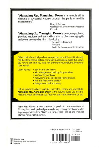 Produktbild: Managing Up, Managing Down (Fireside)