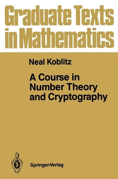 Produktbild: Course in Number Theory & Cryp