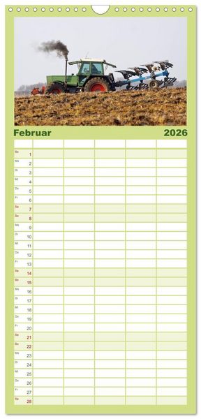 Produktbild: Familienplaner 2026 - Landwirtschaft - Maschinen im Einsatz mit 5 Spalten (Wandkalender, 21 x 45 cm) CALVENDO