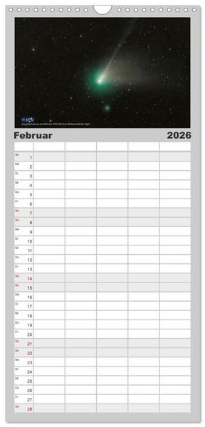 Produktbild: Familienplaner 2026 - Deep-Sky Fotografie mit 5 Spalten (Wandkalender, 21 x 45 cm) CALVENDO