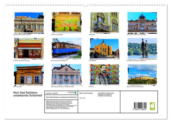 Produktbild: Novi Sad Serbiens unbekannte Sch&ouml;nheit (hochwertiger Premium Wandkalender 2026 DIN A2 quer), Kunstdruck in Hochglanz