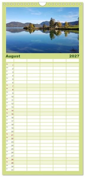 Produktbild: Familienplaner 2027 - Walchensee Panorama mit 5 Spalten (Wandkalender, 21 x 45 cm) CALVENDO
