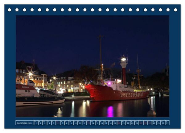 Produktbild: Feuerschiffe - Borkum Riff - Elbe 1 - Deutsche Bucht (Tischkalender 2026 DIN A5 quer), CALVENDO Monatskalender