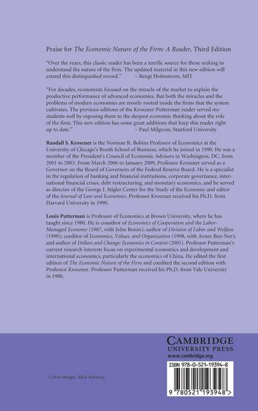Produktbild: The Economic Nature of the Firm