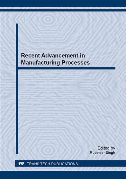 Produktbild: Recent Advancement in Manufacturing Processes