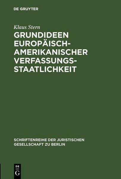 Produktbild: Grundideen europ&auml;isch-amerikanischer Verfassungsstaatlichkeit